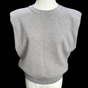 Gray Sleeveless Crewneck Sweater - Women